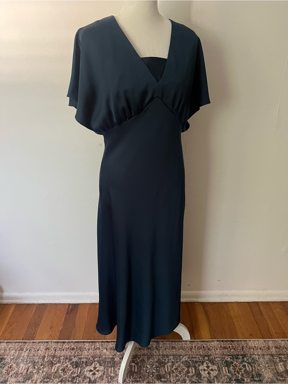 Taylor Deep Blue short sleeve flowy dress, women’s 10, occasion, wedding guest